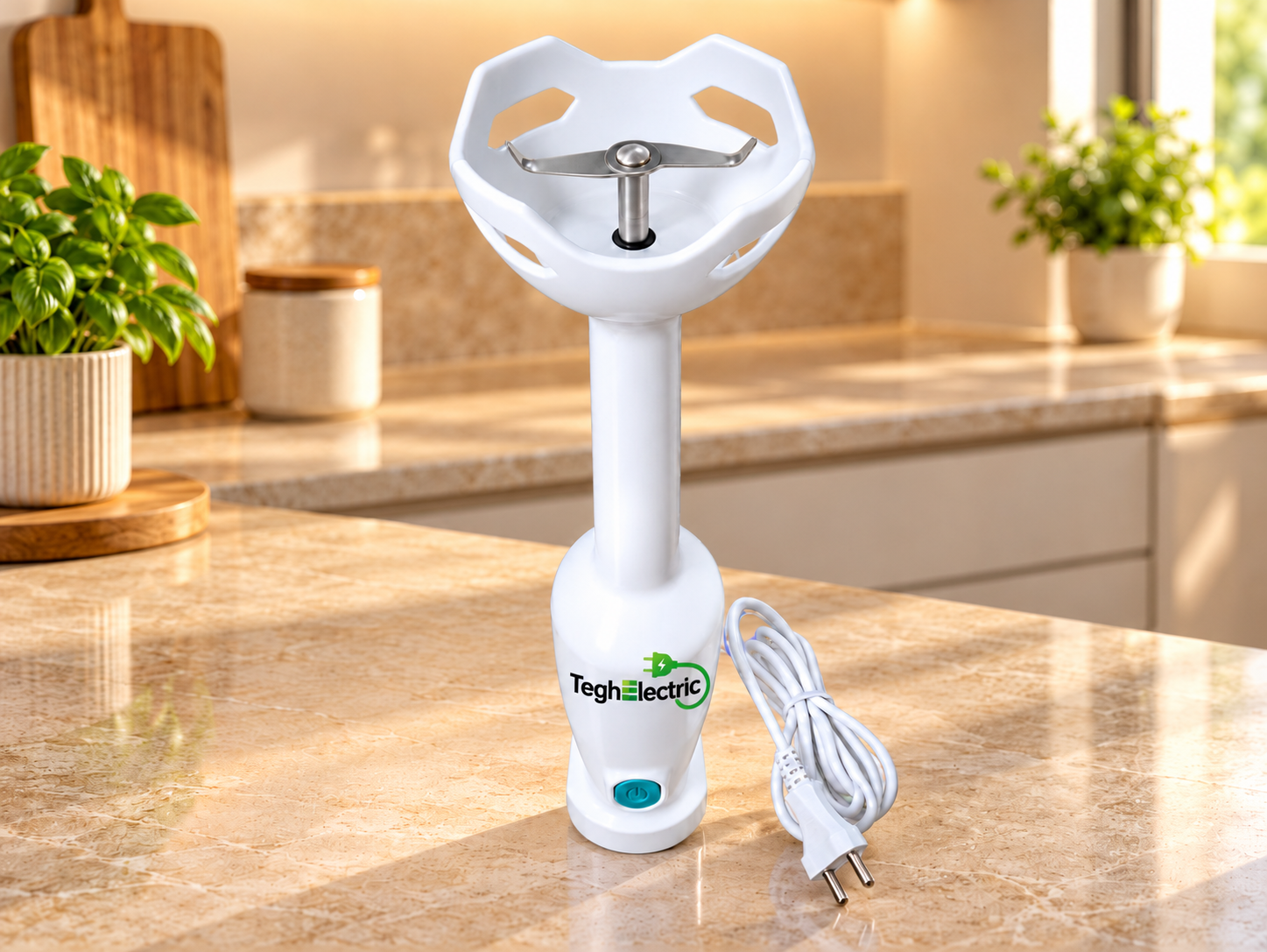 White Immersion Blender