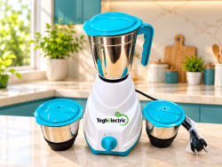 White & Turquoise Mixer Grinder